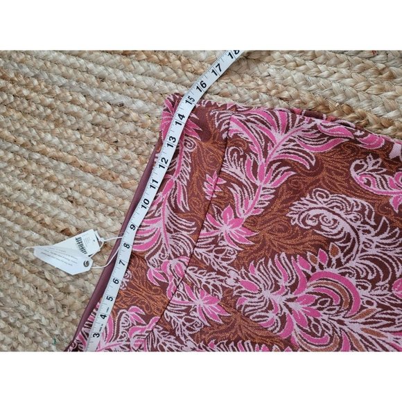 Anthropologie Pink and Brown Patterned Pants - Picture 11 of 11